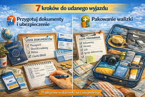 Przygotuj dokumenty i spakuj walizkę, by tanie podróżowanie było udane. Lista rzeczy i paszport czekają!