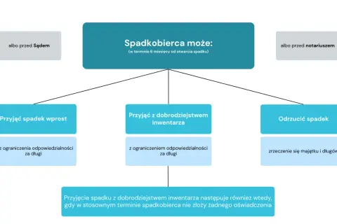 Spadkobierca może przyjąć spadek wprost, z dobrodziejstwem inwentarza lub odrzucić spadek. Decyzja dotyczy spadku po rodzicach.