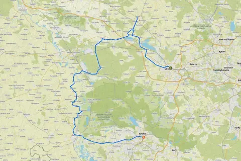 Trasy rowerowe Gliwice i okolice. Mapa pokazuje sieć dróg i ścieżek rowerowych, idealnych do odkrywania piękna regionu.