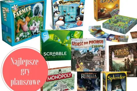 Super Farmer, Scrabble, Monopoly, Dixit, Wsiąść do pociągu, Robinson Crusoe, Splendor i inne gry na wakacje.