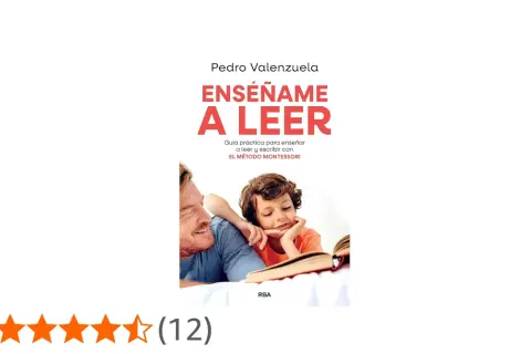 Guía "Enséñame a leer" de Pedro Valenzuela, con un padre y su hijo leyendo. Ideal para saber como enseñar a un niño a leer con el método Montessori.