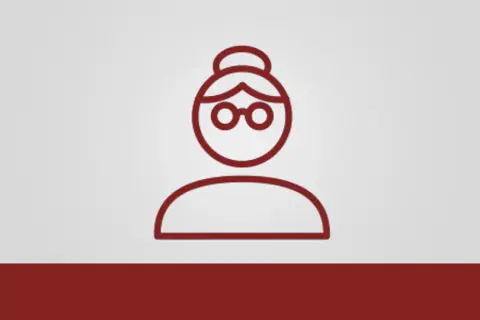 Ikona przedstawiająca uśmiechniętą seniorkę w okularach, idealna do wierszy o emerytach i seniorach.