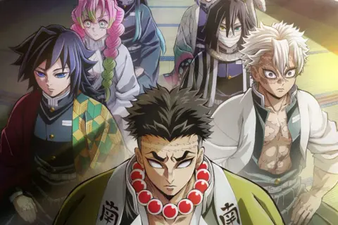Die Säulen von Demon Slayer Staffel 4 versammeln sich, bereit für den Kampf.