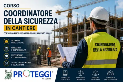 Corso Coordinatore della Sicurezza in cantiere: 120 ore + 40 ore di aggiornamento. Evita l'aggiornamento coordinatore sicurezza scaduto con formazione qualificata.