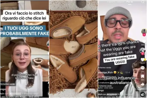 Confronto tra UGG originali e falsi: un influencer australiano spiega la differenza, mostrando modelli e avvertendo che i tuoi UGG potrebbero essere fake.