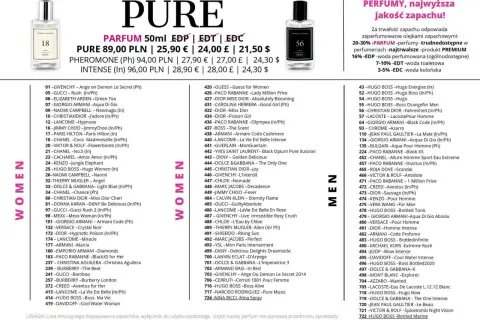 Perfumy FM 52 odpowiednik: Hugo Boss - Hugo Energise (In), Hugo Boss - Hugo Boss (In/Ph), Hugo Boss - Hugo.