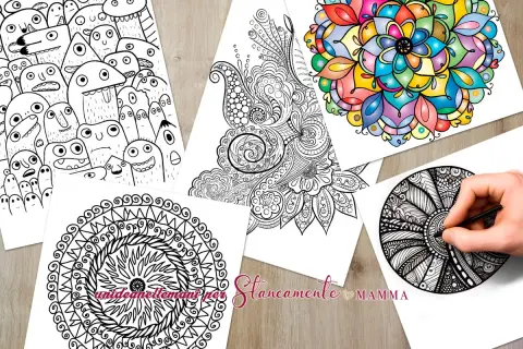Disegni per la mamma a matita: mostri buffi, mandala intricati e un fiore colorato. Un'idea creativa per rilassarsi.