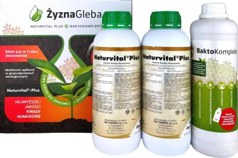 Naturvital® Plus - płynne kwasy humusowe dla zdrowej i żyznej gleby. Poprawia strukturę gleby, zatrzymuje wodę i minerały, zwiększa plony.