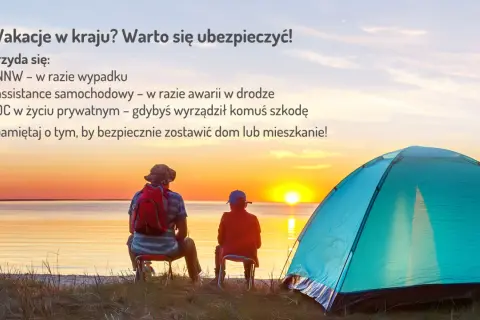 Wypoczynek w Polsce? Pomyśl o ubezpieczeniu turystycznym! NNW, assistance, OC – to podstawa bezpiecznych wakacji.