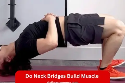 Man performing neck bridges exercise on a mat, demonstrating how to build neck muscle.