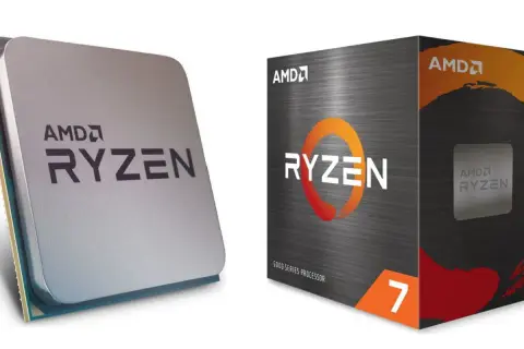 AMD Ryzen 7 5800X Prozessor und Verpackung. Der 5700x ist nicht abgebildet.