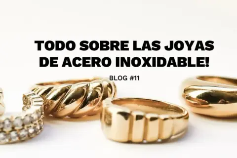 Anillos de oro y con diamantes, todos hechos de acero inoxidable.