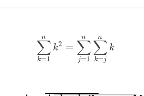 Matematyczne równanie z symbolem sumy (Σ) i kwadratem.