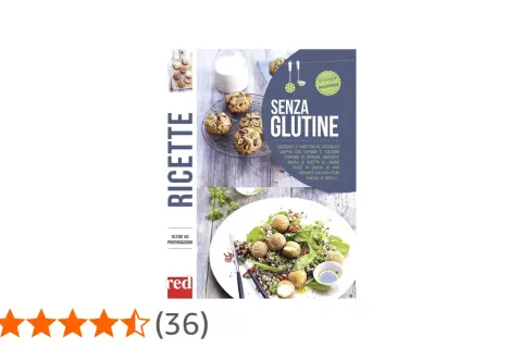Copertina di libro con ricette senza glutine facili: biscotti, insalata e altri piatti.