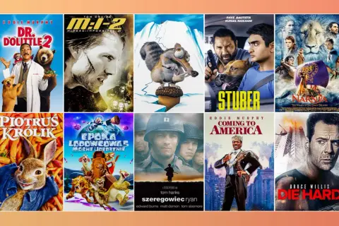 Paweł Potoroczyn ogląda filmy: Dr. Dolittle 2, M:I-2, Piotruś Królik, Epoka Lodowcowa, Stuber, Narnia, Coming to America, Szeregowiec Ryan, Die Hard.