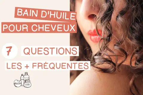 Comment faire un bain d'huile pour cheveux : 7 questions fréquentes sur ce soin capillaire. Illustration d'ingrédients naturels.