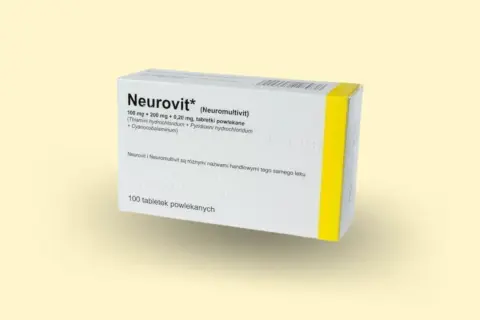 Opakowanie leku Neurovit dla psa, zawierające 100 tabletek powlekanych z kompleksem witamin B.