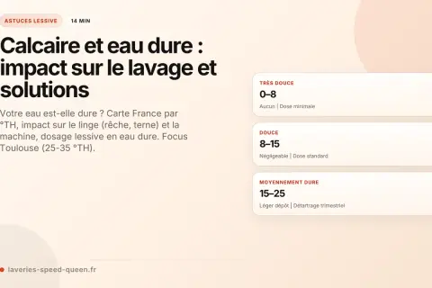 L'eau de source calcaire affecte le linge et la machine. Découvrez l'impact de l'eau dure sur votre lavage et les solutions adaptées.