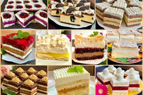Kolekcja przepysznych ciast, od serników z Oreo po warstwowe desery z owocami i kremem. Idealne inspiracje na najmodniejsze ciasta.
