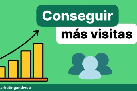 Gráfico de barras ascendente y siluetas de personas. ¡Estrategias para atraer visitas a mi web y hacerla crecer!