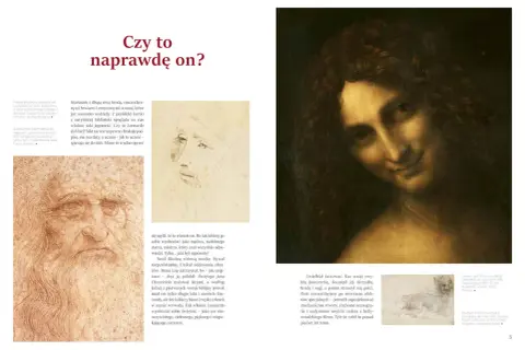 Domniemany autoportret Leonarda da Vinci, starca z brodą i zmęczonymi oczami, spoglądającego z pożółkłej kartki.