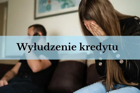 Zmartwiona kobieta ukrywa twarz, gdy mężczyzna rozmawia przez telefon. Dowiedz się, jak sprawdzić, czy ktoś wziął na Ciebie kredyt.