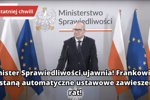 Minister Sprawiedliwości ogłasza zawieszenie rat dla frankowiczów. To ważna informacja dla osób z kredytem frankowym, która może wpłynąć na ich sytuację finansową i kwestie podatkowe.
