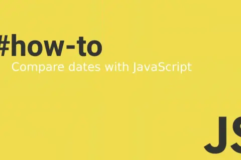 #how-to : compare dates with JavaScript. Le logo JS est présent.