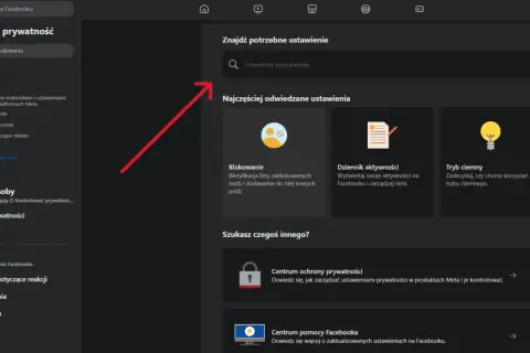 Ustawienia prywatności Facebooka: jak ukryć znajomych. Wyszukaj opcję "Blokowanie" lub "Centrum ochrony prywatności".