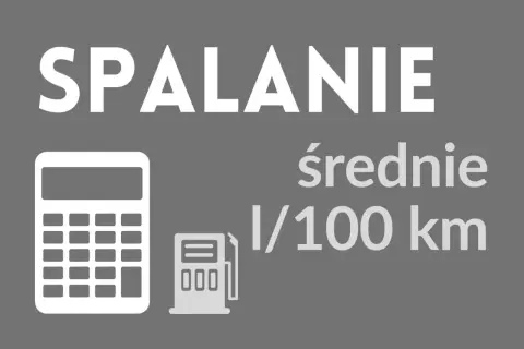 Obliczanie, ile pali samochód na 100km. Ikony kalkulatora i dystrybutora paliwa.