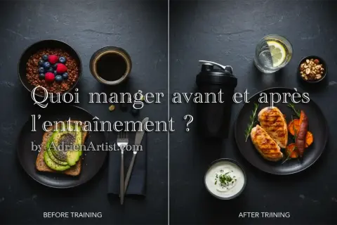 Avant l'entraînement : porridge aux fruits et café. Après : poulet grillé, patates douces et yaourt. Une collation sport idéale.