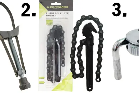 Narzędzia do wymiany filtra oleju: klucz taśmowy, łańcuchowy i nasadowy. Dowiedz się, jak odkręcić filtr oleju.