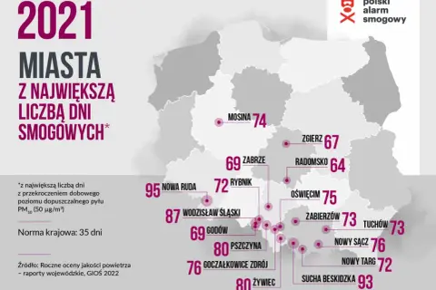 Gdzie jest największy smog w Polsce? Oto najbardziej zanieczyszczone miasta
