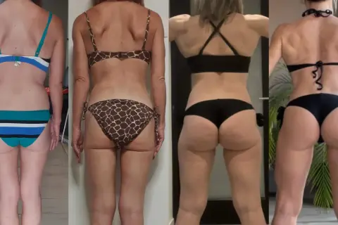 Transformation spectaculaire pour muscler les fessiers à 50 ans. Avant/après impressionnant, montrant le chemin parcouru.