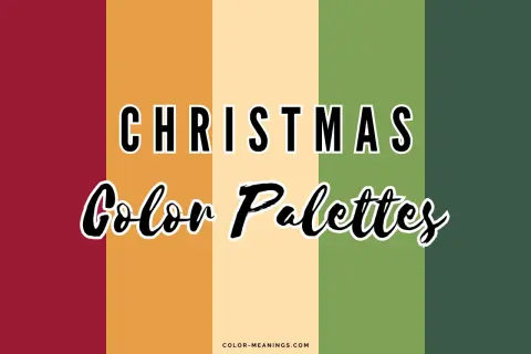 Vertical stripes of deep red, orange, cream, light green, and dark green showcase festive holiday color schemes.