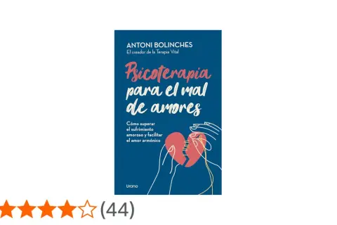 Libro "Psicoterapia para el mal de amores" de Antoni Bolinche. Ilustración de un corazón roto siendo cosido.
