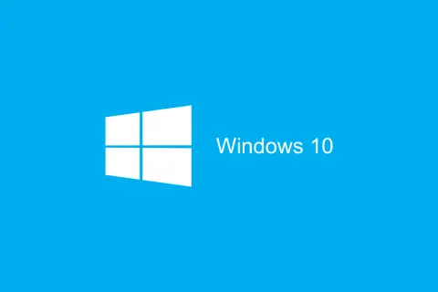 Logo Windows 10 na niebieskim tle. Błąd 0x80004005 może pojawić się podczas aktualizacji.
