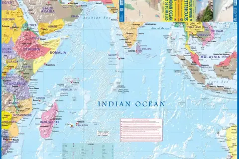 Gdzie leżą Seszele? Na mapie widać je na Oceanie Indyjskim, na wschód od Madagaskaru i na południe od Somalii.