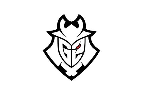 G2 Esports logo, a stylized, sharp-edged emblem featuring a red eye, representing one of the most iconic video game logos.