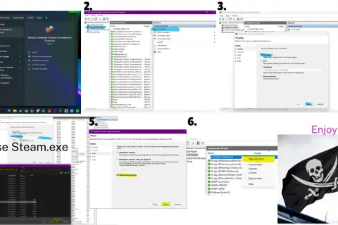 Konfiguracja zapory Windows dla **steam powiązane konta**. Wybieranie pliku steam.exe.