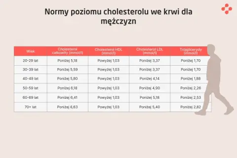 Tabela norm cholesterolu HDL i LDL dla mężczyzn w zależności od wieku. Dbanie o prawidłowy poziom HDL to klucz do zdrowia.