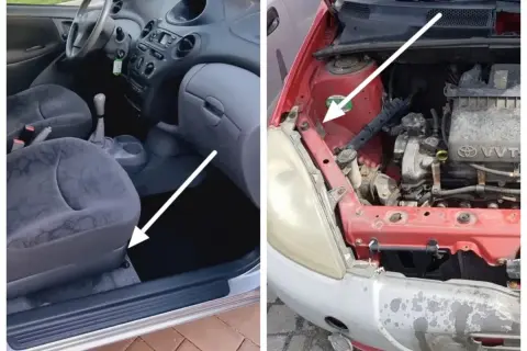 Toyota Yaris - poznaj wszystkie miejsca gdzie znajduje się numer VIN