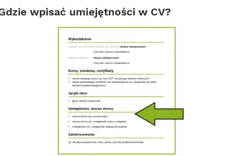 Co można wpisać w umiejętności w CV, aby wyróżnić się na rynku?