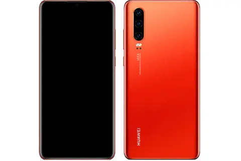 Pomarańczowy Huawei P30 z przodu i z tyłu. Poznaj jego wymiary i możliwości fotograficzne z obiektywami Leica.