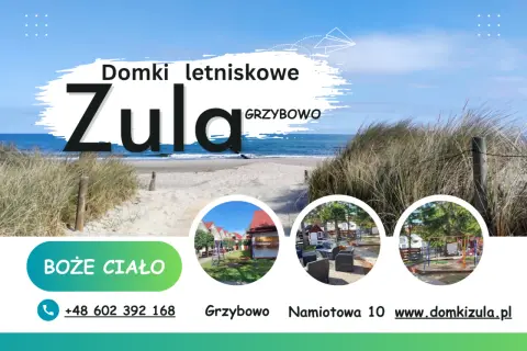 Domki letniskowe Zula w Grzybowie nad morzem. Piękna plaża, wydmy i wypoczynek.