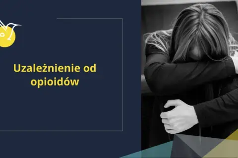 Smutna osoba z opuszczoną głową, symbolizująca uzależnienie od opioidów.