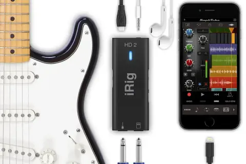 Czy do gitary elektrycznej można podłączyć słuchawki? Tak, dzięki iRig HD 2 i smartfonowi możesz ćwiczyć w słuchawkach.