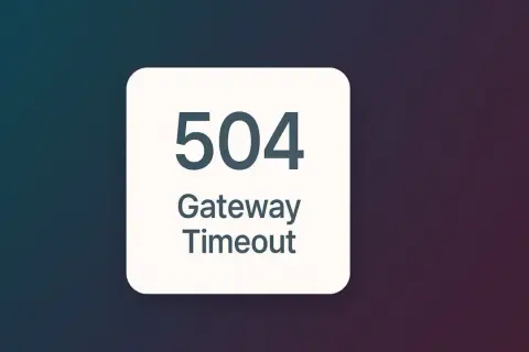 Błąd 504 Gateway Timeout. Serwer nie otrzymał odpowiedzi od bramy.
