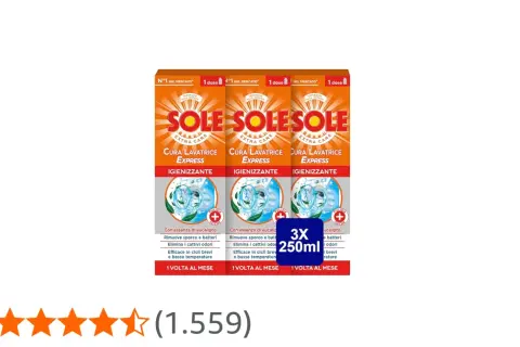 Sole Sole Sole: la cura lavatrice che elimina la puzza. Igenizzante con eucalipto, efficace anche a basse temperature.