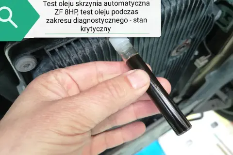 Jak sprawdzić poziom oleju w automatycznej skrzyni biegów bez bagnetu? Test oleju ZF 8HP, stan krytyczny.